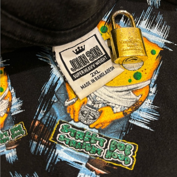 Vintage Y2K Gangster SpongeBob “ Street Bob Straight Hood” T-Shirt - Picture 4 of 4